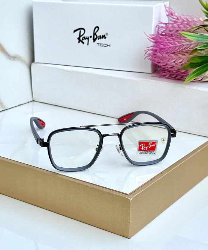 RayBan #6 METAL GREY WHITE UV-400 SUNGLASSES