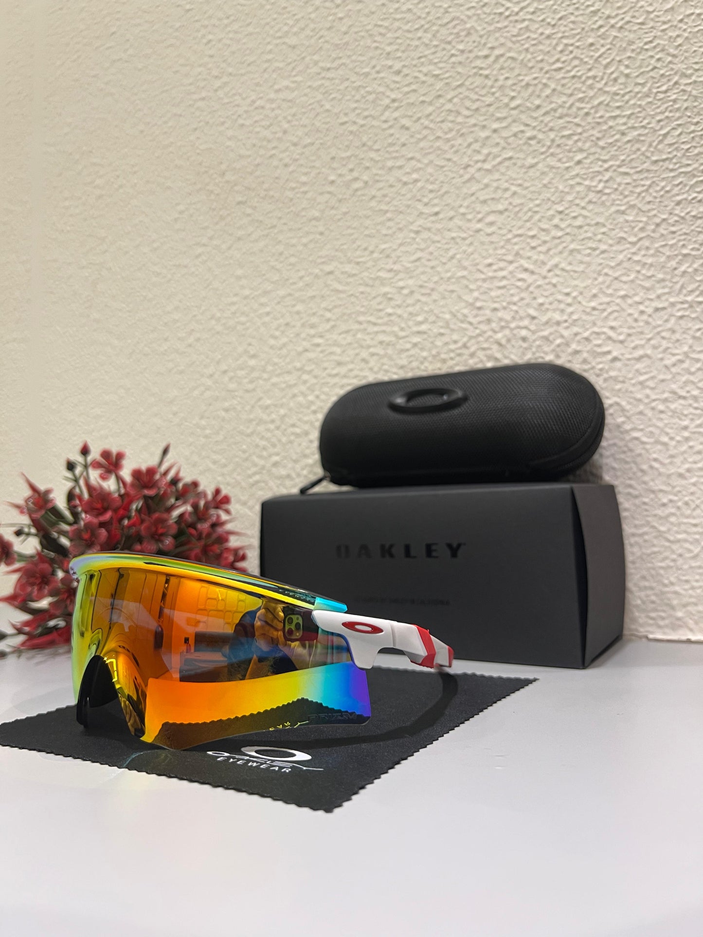 OAKLEY Encoder Sports Sunglasses (RED WHITE)