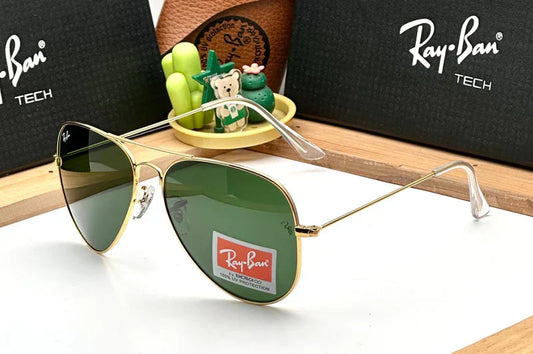RayBan Aviator Classic Gold G-15 UV-400 Sunglasses