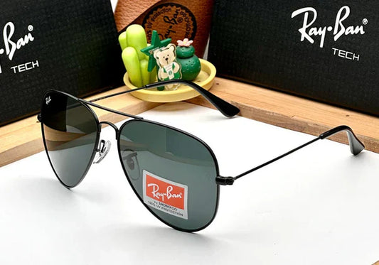 RayBan Aviator Classic Black Black UV-400 Sunglasses