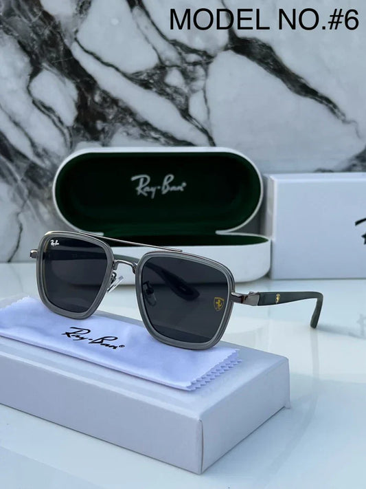 RayBan #6 METAL GREY BLACK UV-400 SUNGLASSES