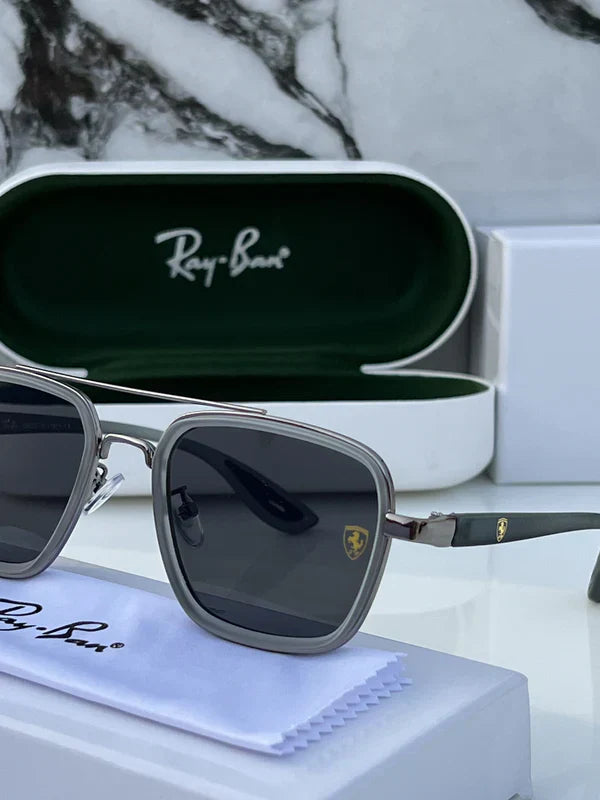 RayBan #6 METAL GREY BLACK UV-400 SUNGLASSES