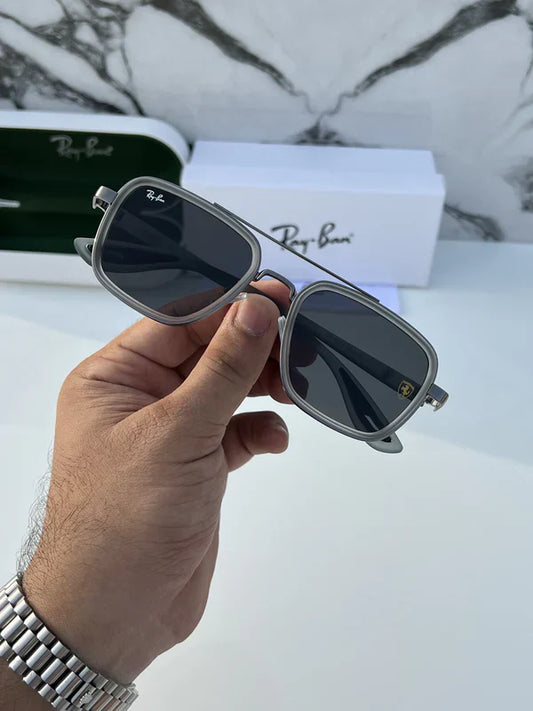 RayBan #6 METAL GREY BLACK UV-400 SUNGLASSES