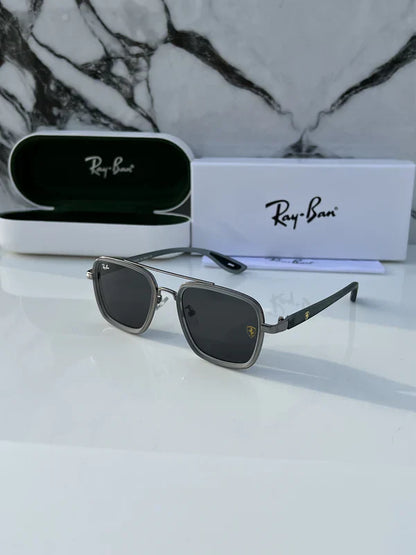 RayBan #6 METAL GREY BLACK UV-400 SUNGLASSES