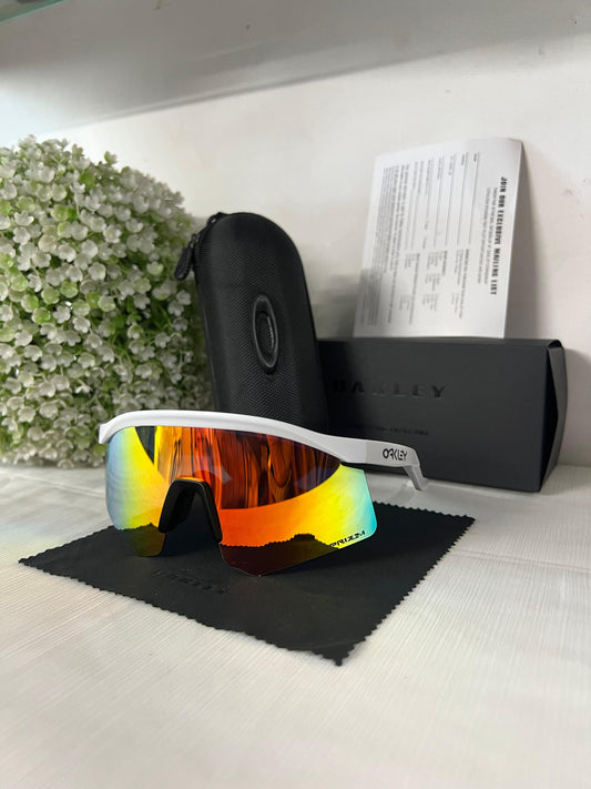 Oakley Hydra sport Sunglasses (WHITE & ORANGE) 🕶️