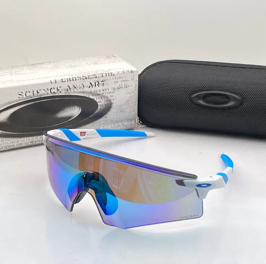OAKLEY Encoder Sports Sunglasses ( Blue Prizm & white )
