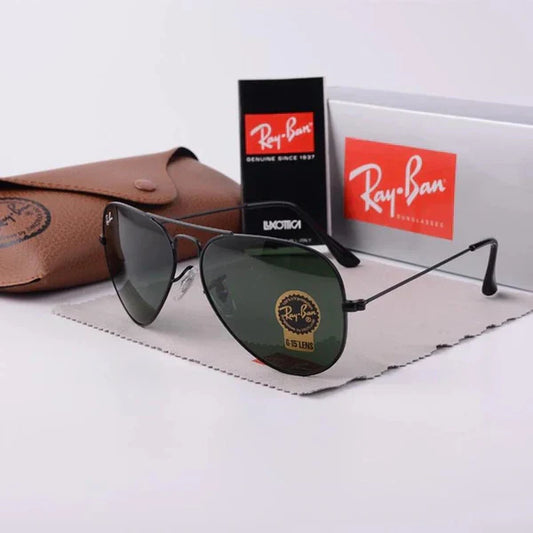 RB Green & Black 3026 Aviator Trendy Hot Favourite Wintage Sunglass For Unisex.