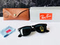 RB Black & Black Wayfarer Trendy Hot Favourite Wintage Sunglass For Unisex.