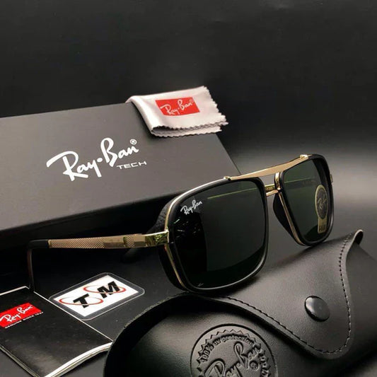 RB Brown & Gold 4413 Aviator Trendy Hot Favourite Wintage Sunglass For Unisex.